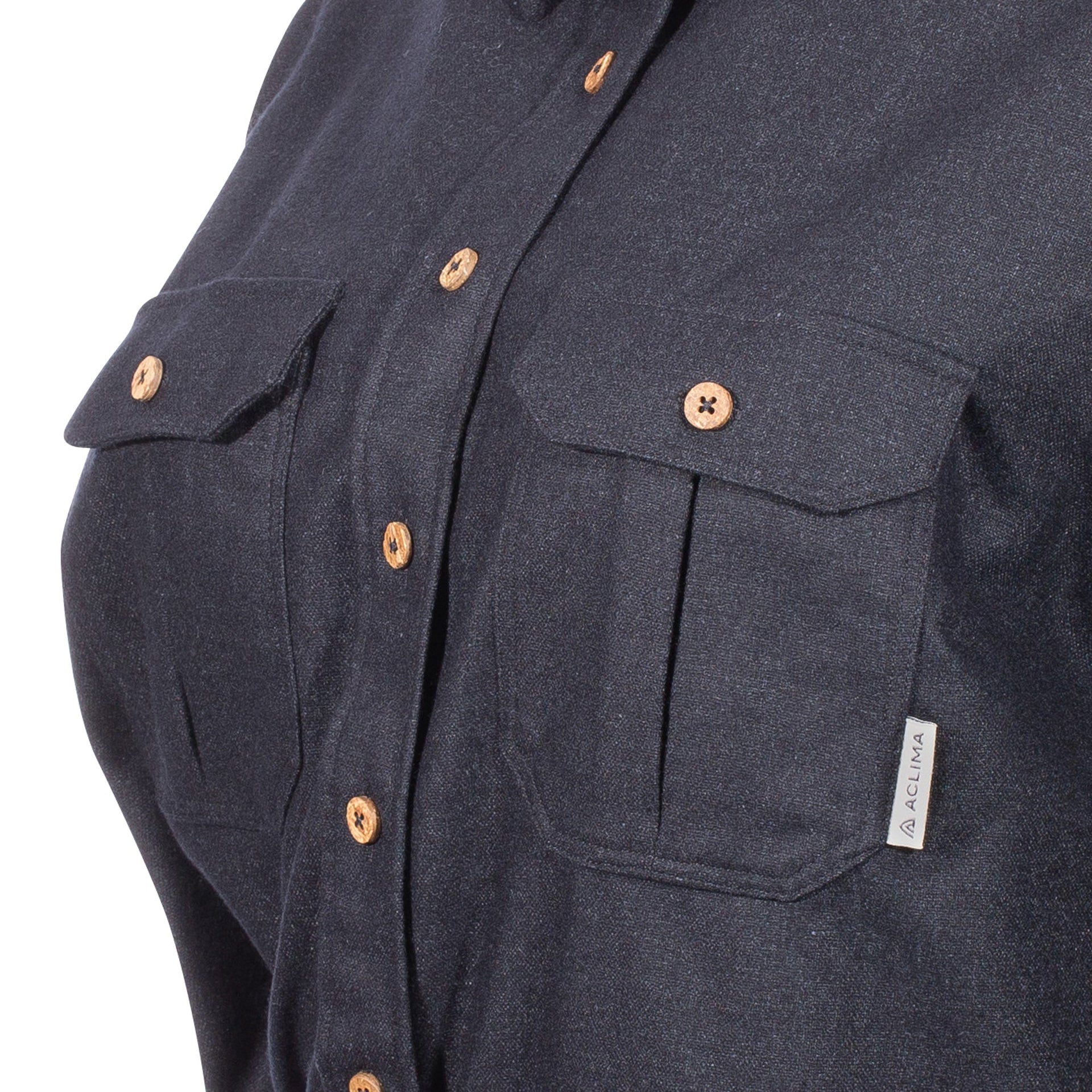 Woman's LeisureWool ReBorn WoolShirt dark gray melange