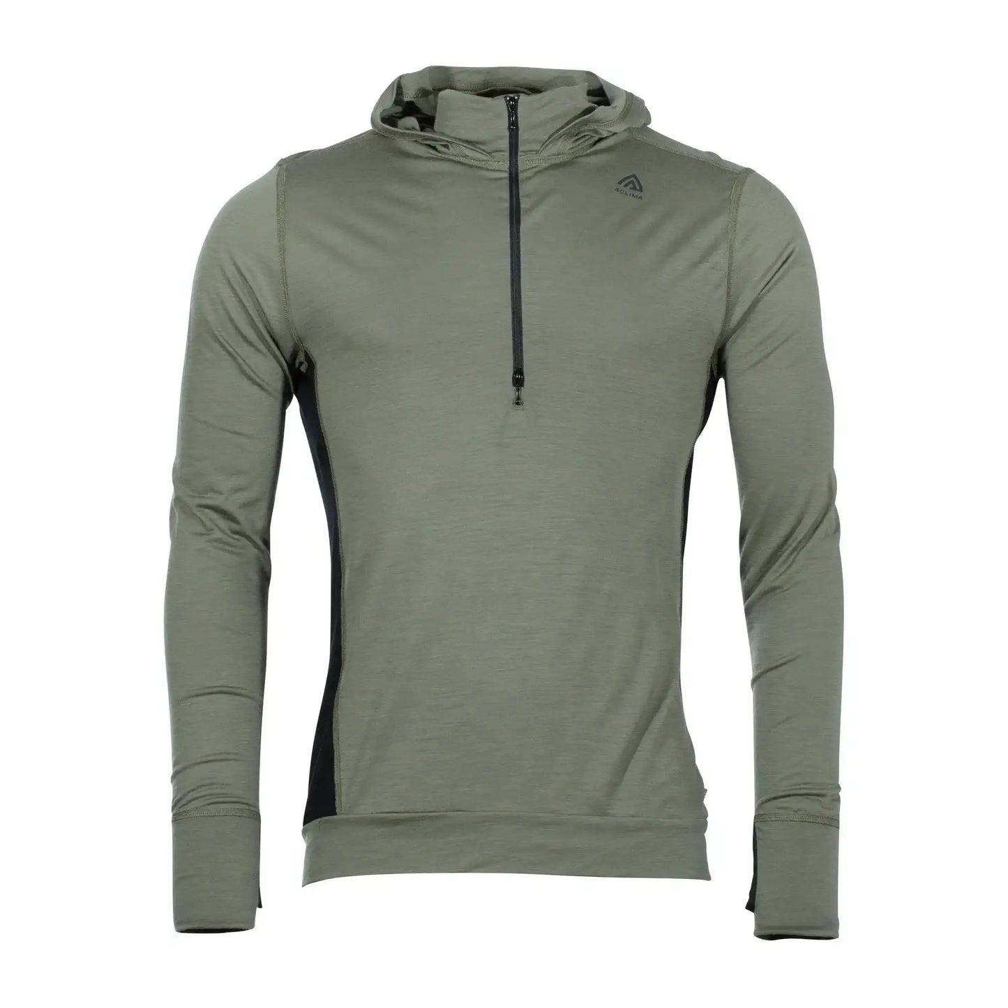 aclima-hoodie-lightwool-ranger-green-jet-black-ansicht-1