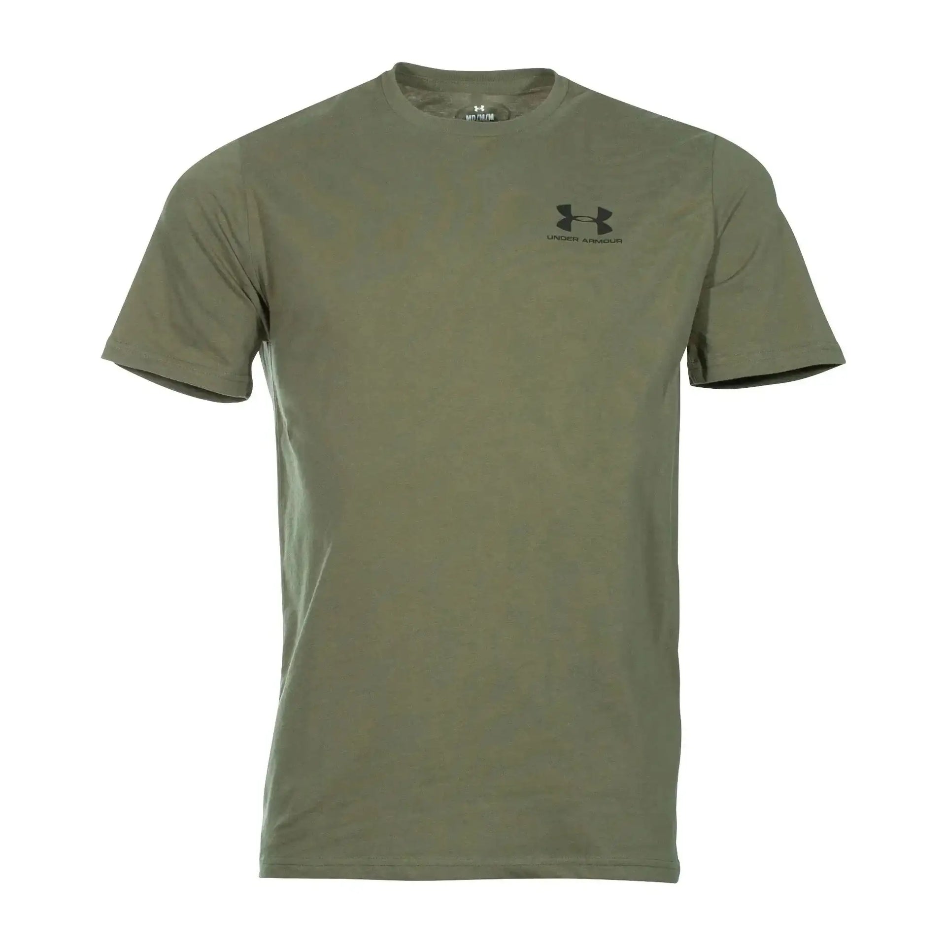 under-armour-t-shirt-sportstyle-left-chest-logo-oliv-ansicht-1