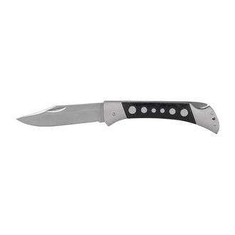pocket knife inlay black silver-colored
