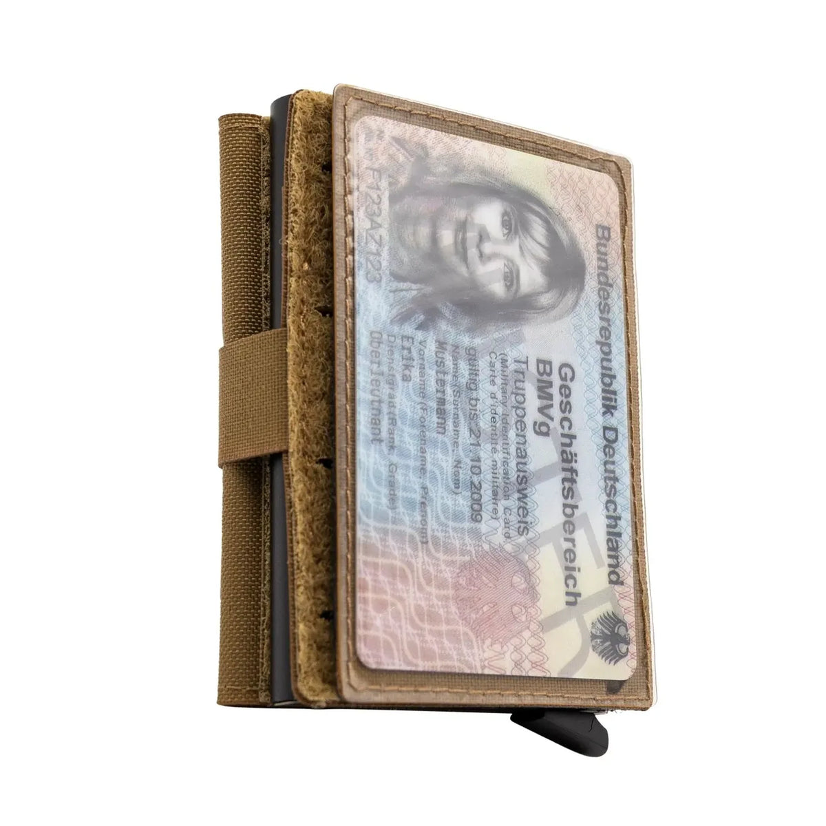 ID pocket with hook-and-loop fastener