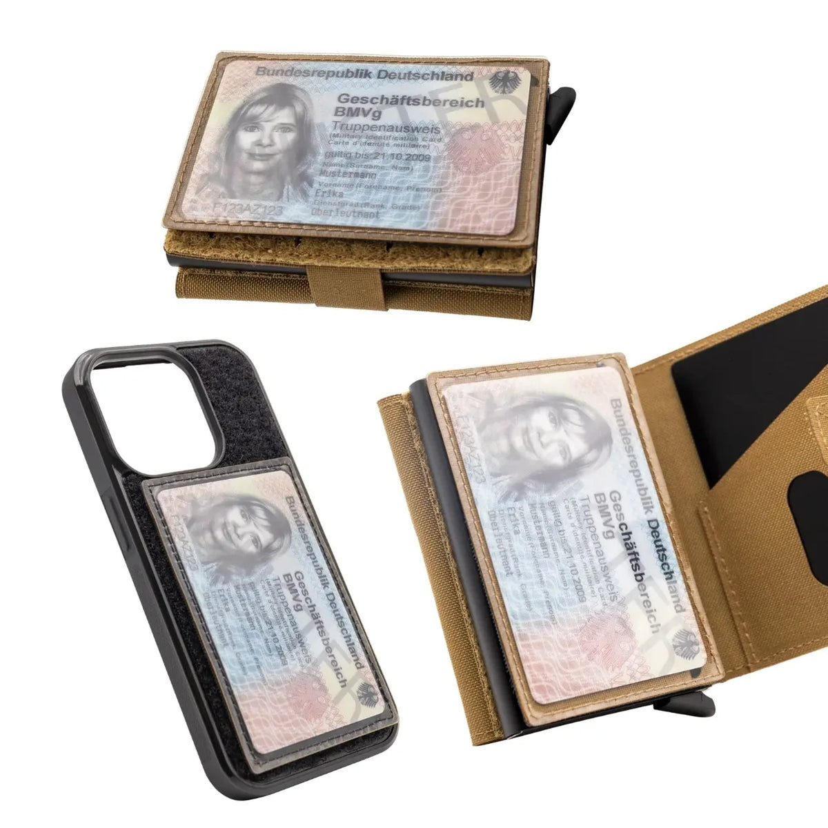 ID pocket with hook-and-loop fastener