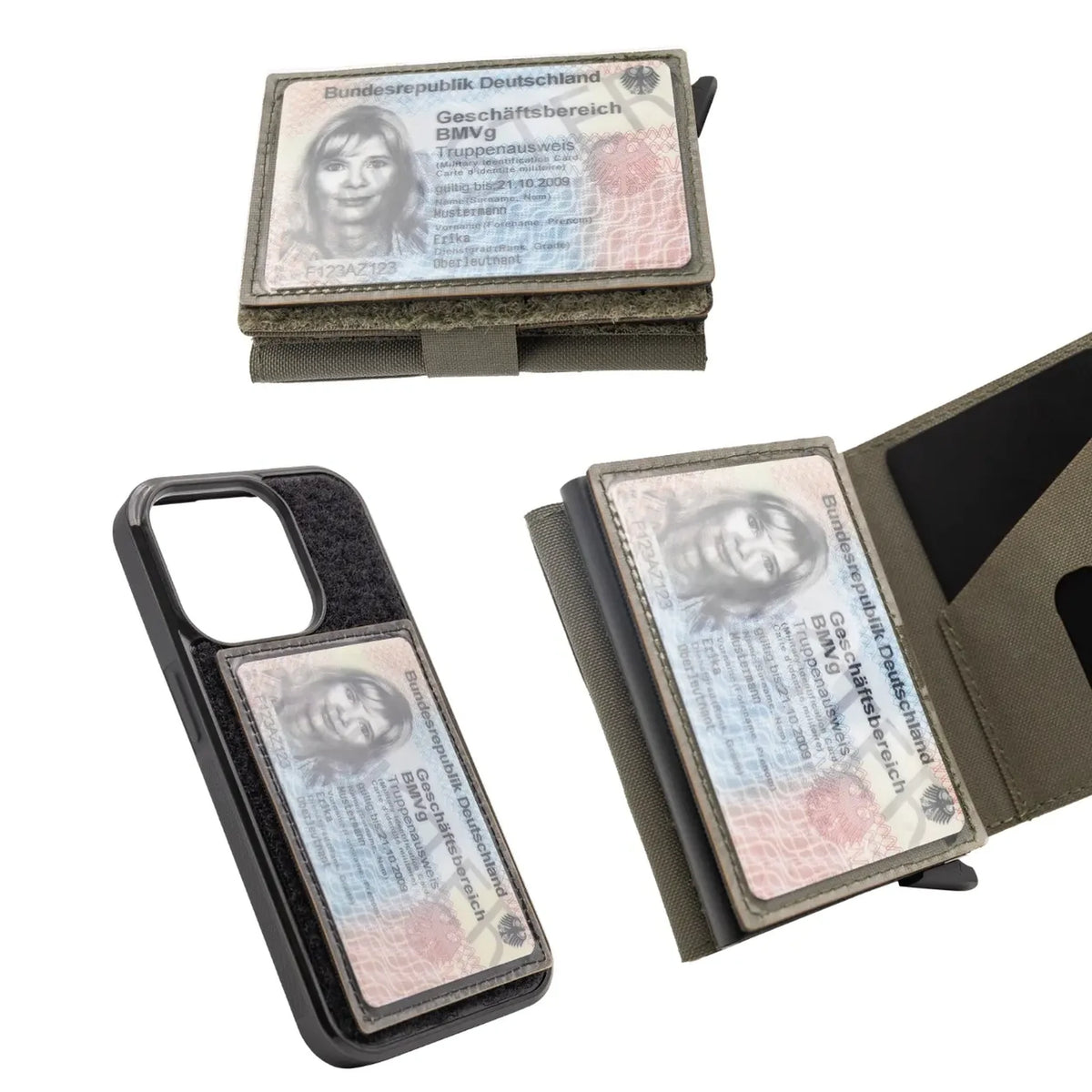 ID pocket with hook-and-loop fastener