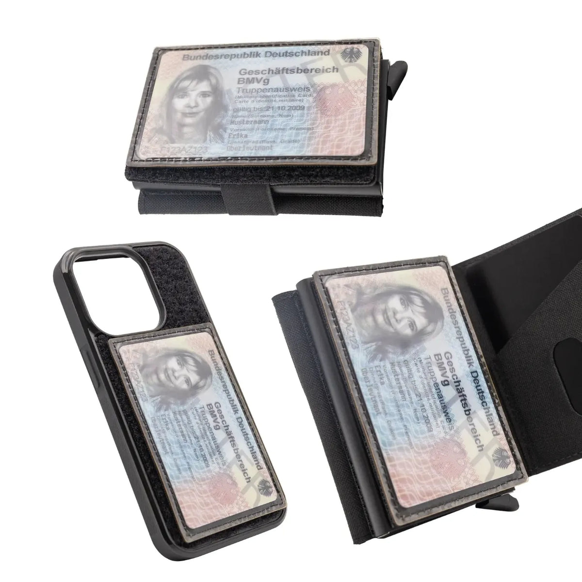 ID pocket with hook-and-loop fastener