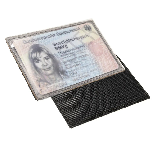 Tasca per badge con velcro a gancio