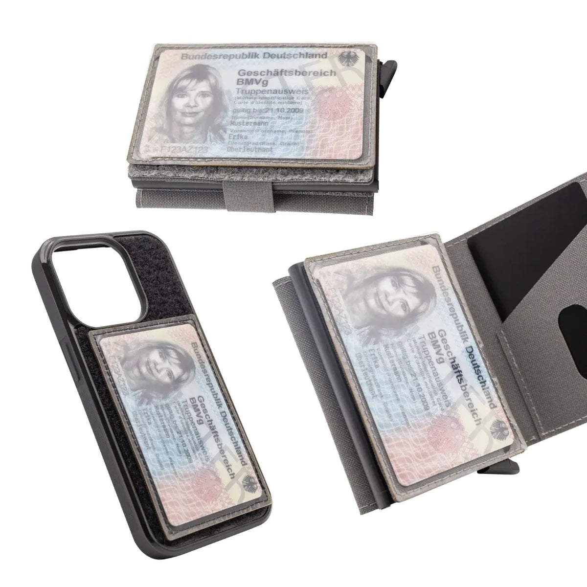 ID pocket with hook-and-loop fastener
