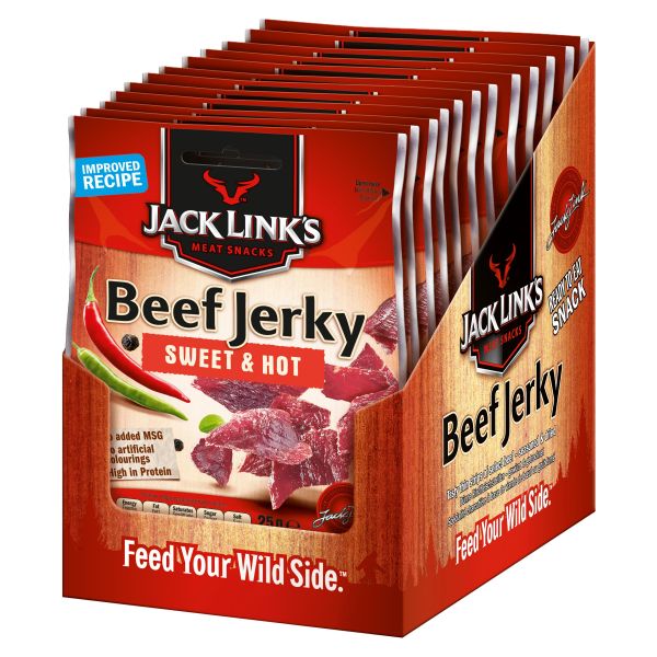 Jack Links Beef Jerky Sweet and Hot 25 g 12 Pack