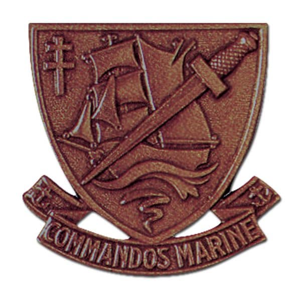 French Metal Insignia Commandos Marine
