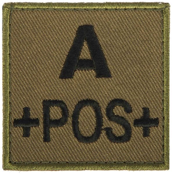 A10 Equipment Blood Group Patch A Pos. green