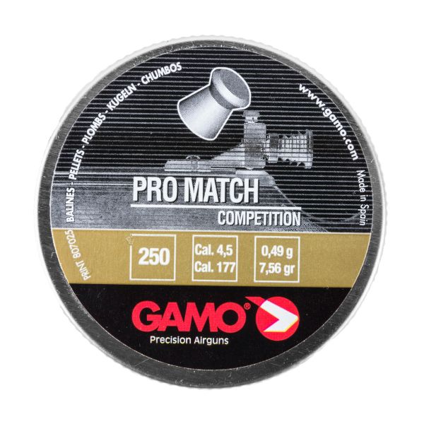 Pellets Gamo Pro-Match Smooth 4,5mm 250pcs