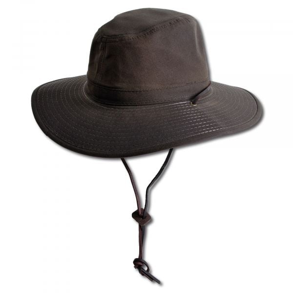 Oil Skin Hat Crushable brown