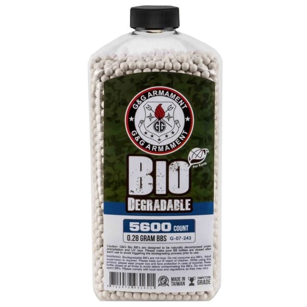 G&G Bio Airsoft BBs 6 mm 0.28 g 5600 Shot white