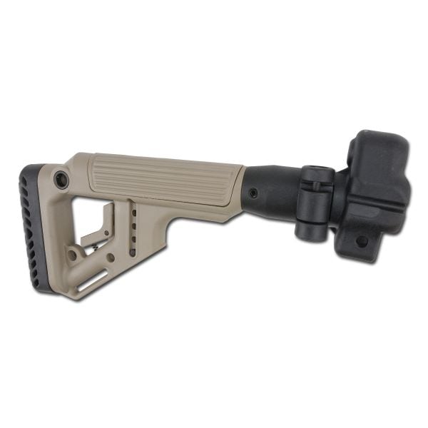 Fab Defense Tactical Folding Stock with Cheek Piece MP5 sand