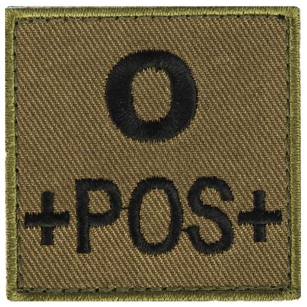 A10 Equipment Blood Group Patch O POS green