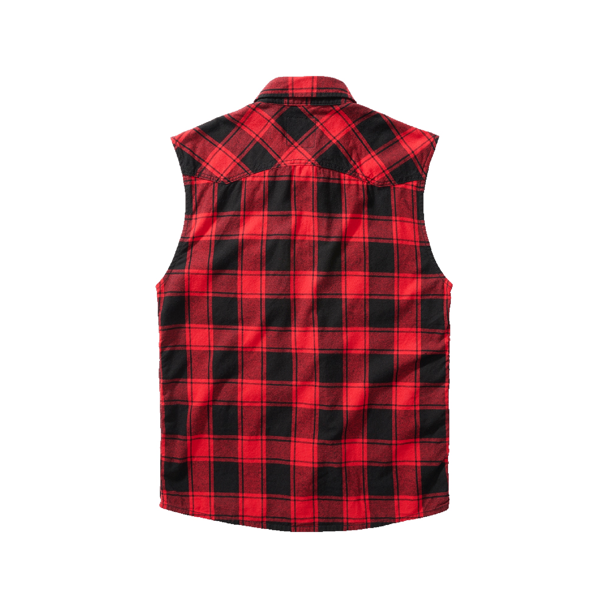 Purchase the Brandit Check Shirt Sleeveless red/black by ASMC