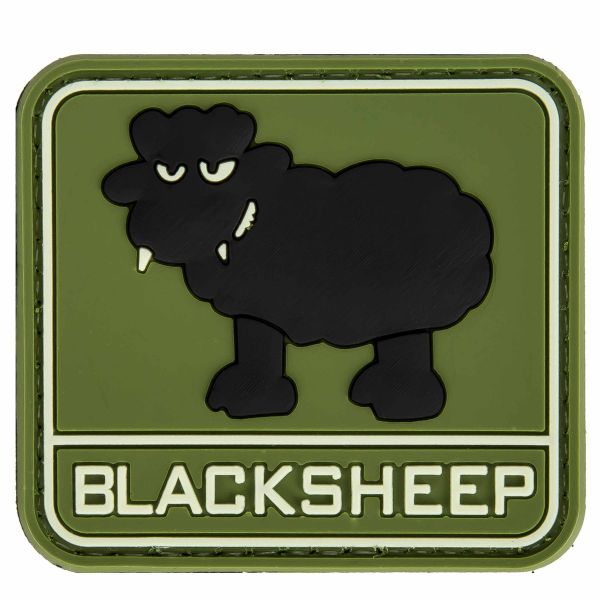 Ready to patch 3D Rubberpatch Little Black Sheep in forest multicam GID swat 