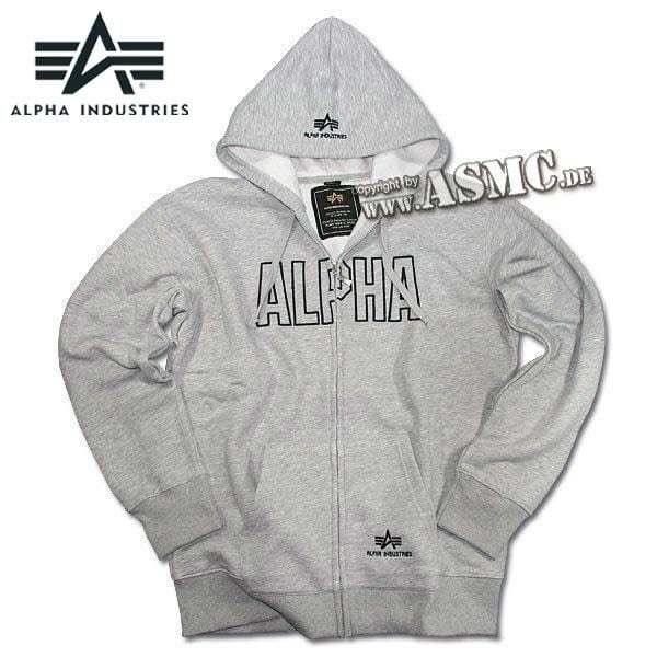Zip Sweatshirt Alpha Track Hoody gray | Zip Sweatshirt Alpha Track Hoody  gray | Hooded Sweatshirts | Sweaters | Men | Clothing