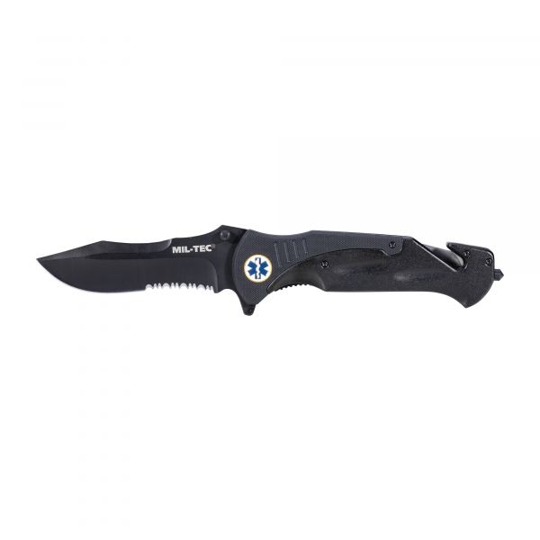 Mil-Tec Rescue Pocket Knife 440/G10 black