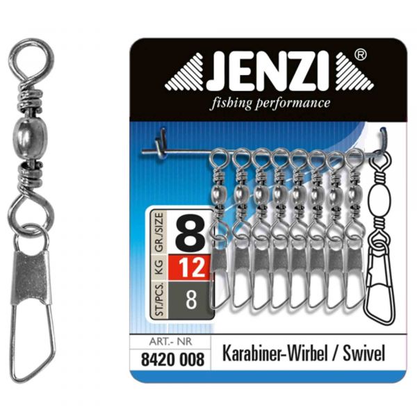 Jenzi Swivel Set Nickel-Plated Size 8 8-Pack