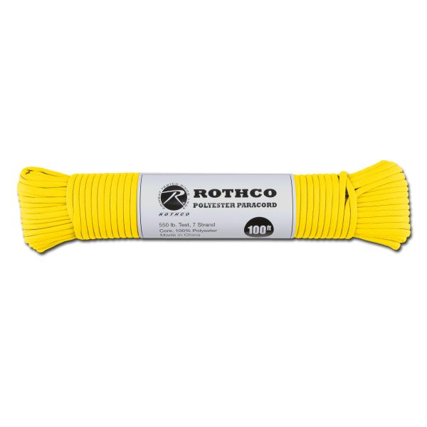 Paracord 550 lb safety gelb 100 ft. Polyester