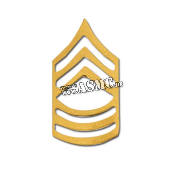 Rank Insignia U.S. Master Sergeant polished