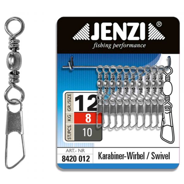 Jenzi Swivel Set Nickel-Plated Size 12 10-Pack