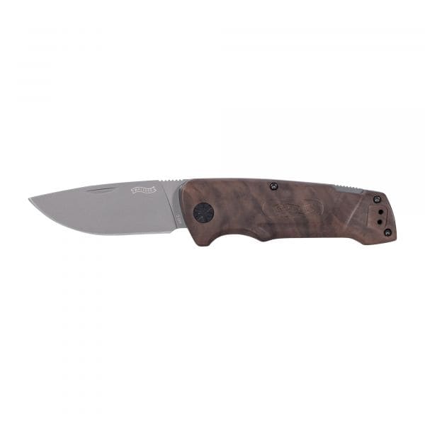 Walther BWK 2 Blue Wood Pocket Knife silver/brown