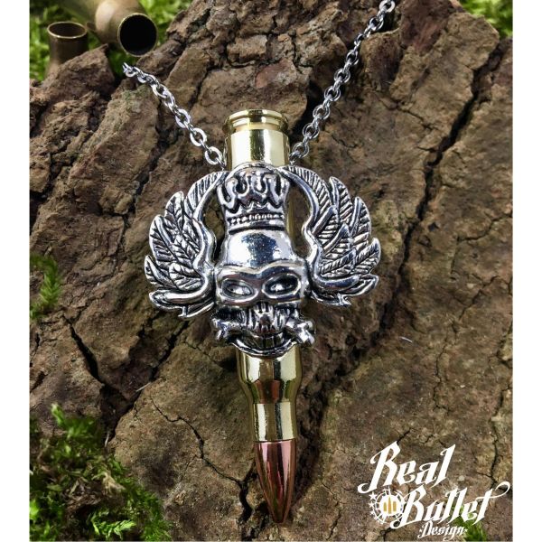Real Bullet Design Necklace King Bullet 5.56 NATO Brass