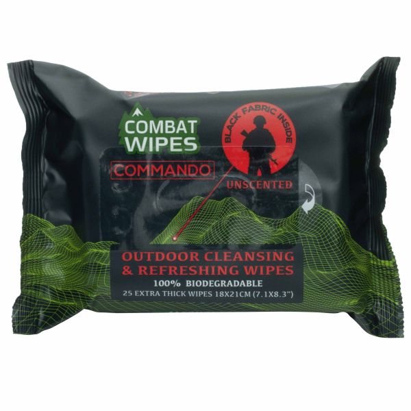 Combat Wipes Cleaning Cloths Commando 25-Pack