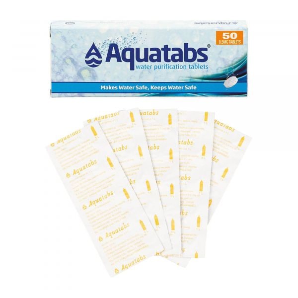 MFH Medentech Water Purification Tablets Aquatabs 50 Tablets