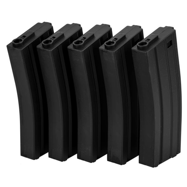 Specna Arms Mid-Cap 100 Shot Magazines 5-Pack black