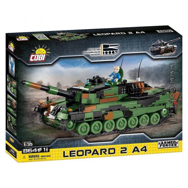 Cobi Building Block Set Panzer Leopard 2A4 864 Pieces 1 Figure