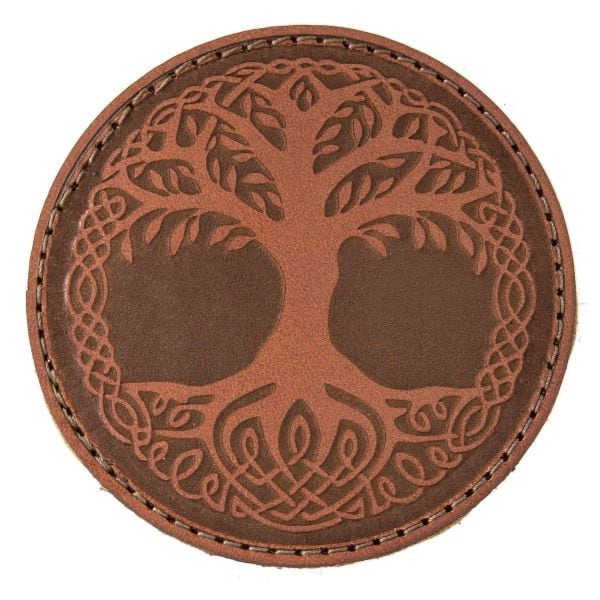 MD-Textile Leather Patch Yggdrasil brown