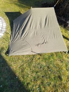 East German Army Stritchtarn Came Half Tent Shelter Tarpaulin Cape Grade 2 