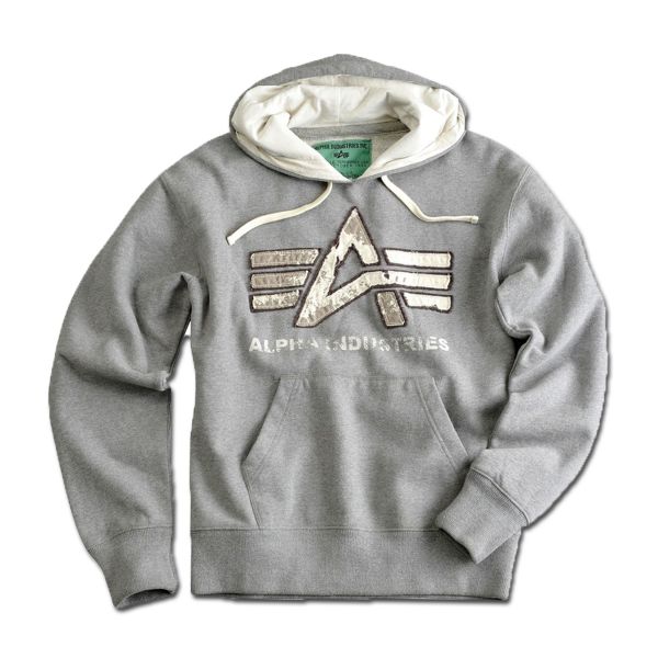 Alpha Industries Sweatshirt Big A Vintage Hoody gray | Alpha Industries  Sweatshirt Big A Vintage Hoody gray | Hooded Sweatshirts | Sweaters | Men |  Clothing