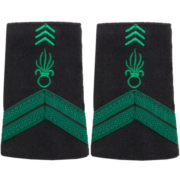 Textile Rank Insignia Caporal Légion green/black