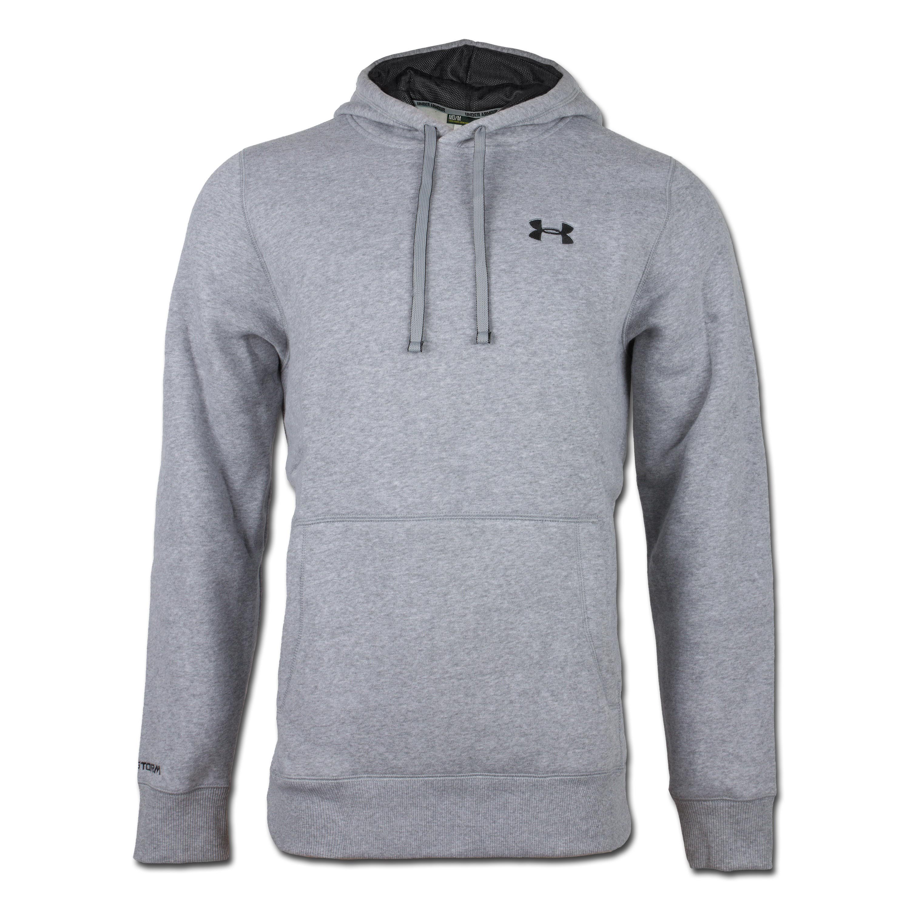 Under Armour Charged Cotton Rival Hoody gray | Under Armour Charged ...