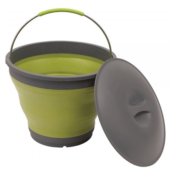 Outwell Collaps Bucket with Lid lime green