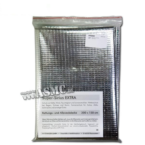 Emergency Blanket Super-SIRIUS®-Extra 200 x 150 cm