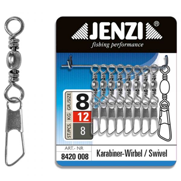 Jenzi Size 10 Swivels Nickel-Plated Saltwater-Proof 10 Pack