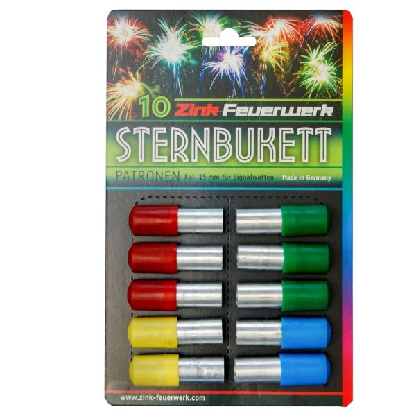 Zink Fireworks Star Bouquet Cartridges 15 mm 10 Pieces