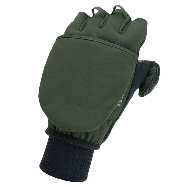 Sealskinz Gloves Windproof Cold Weather Convertible olive/black
