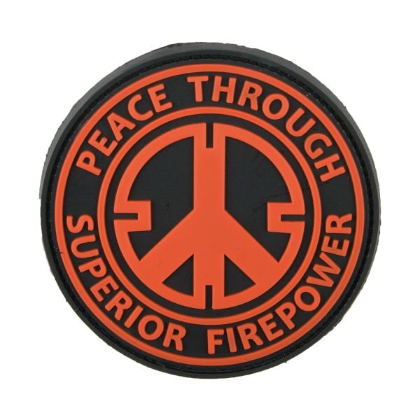 3D-Patch Peace Through Superior Firepower red