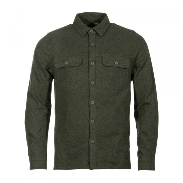Pinewood Long-Sleeved Shirt Värnamo darkgreen melange