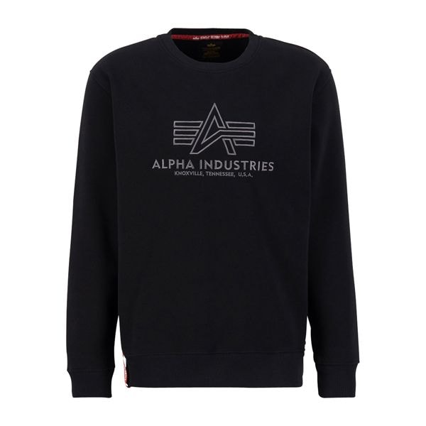Alpha Industries Basic Sweater Embroidery black gun metal