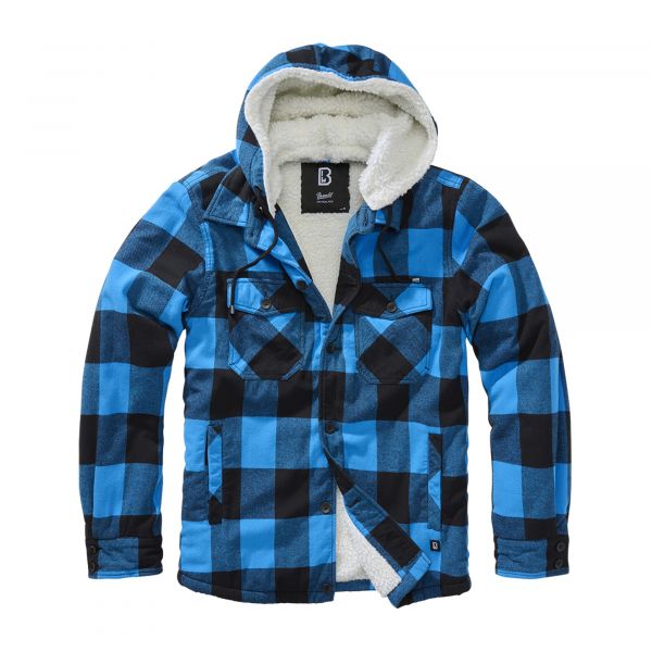 Brandit Lumberjacket Hooded black blue