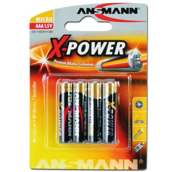 Batteries Ansmann Micro (AAA) X-Power 4-Pack