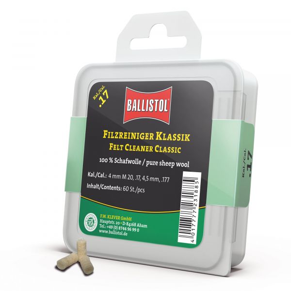 Ballistol Felt Cleaner Classic Cal. .17 60 Pieces