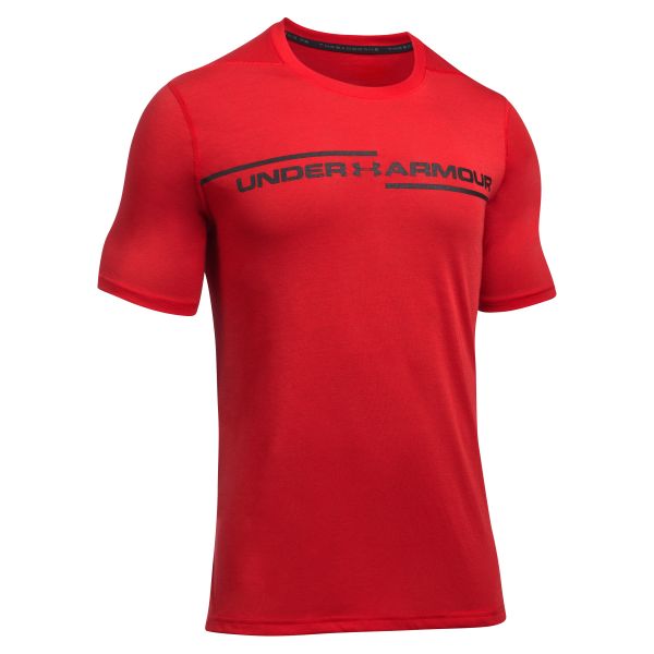 Under Armour T-Shirt Threadborne Cross Chest red/black