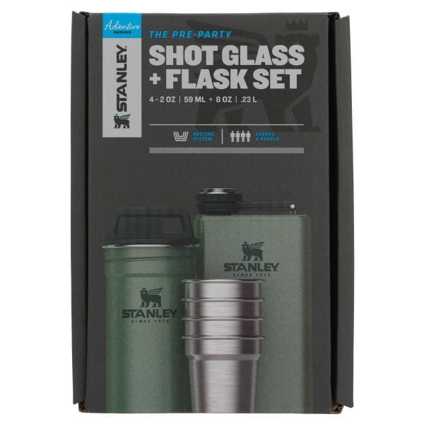 Stanley Hip Flask and Shot Glass Set 0.236 L green